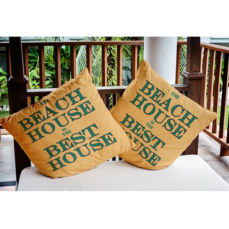 Beach House Best House Polyester Indoor/Outdoor Pillow