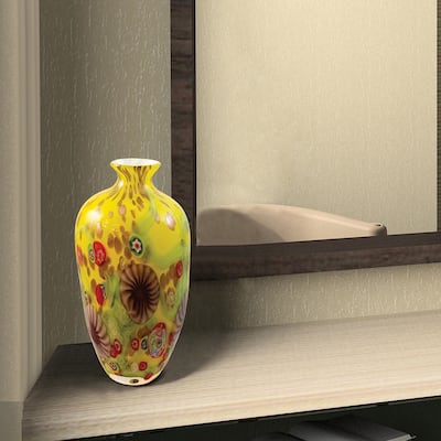 Anzio Hand Blown Art Glass Vase