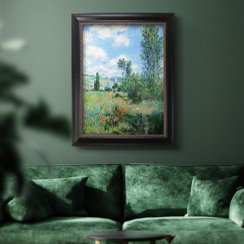 View of Vétheuil Premium Framed Canvas- Ready to Hang