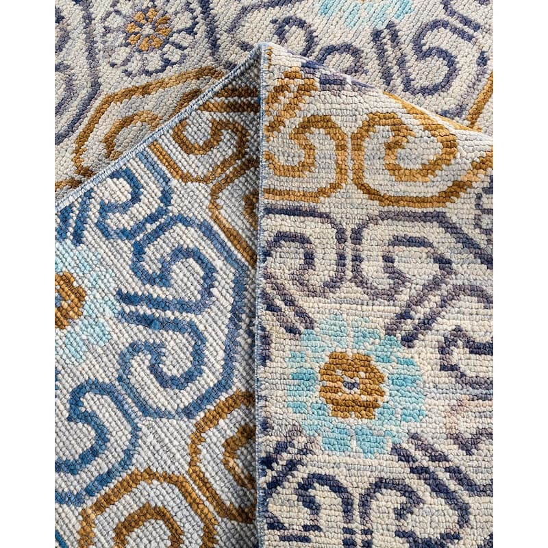 Modern One-of-a-Kind Handmade Area Rug - Beige, 8' 2" x 10' 5" - 8' 2" x 10' 5"