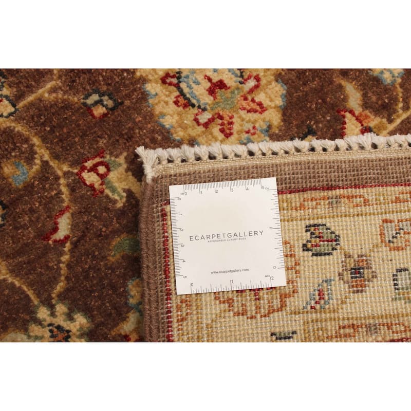 ECARPETGALLERY Hand-knotted Jamshidpour Brown Wool Rug - 2' 4" x 4' 9"