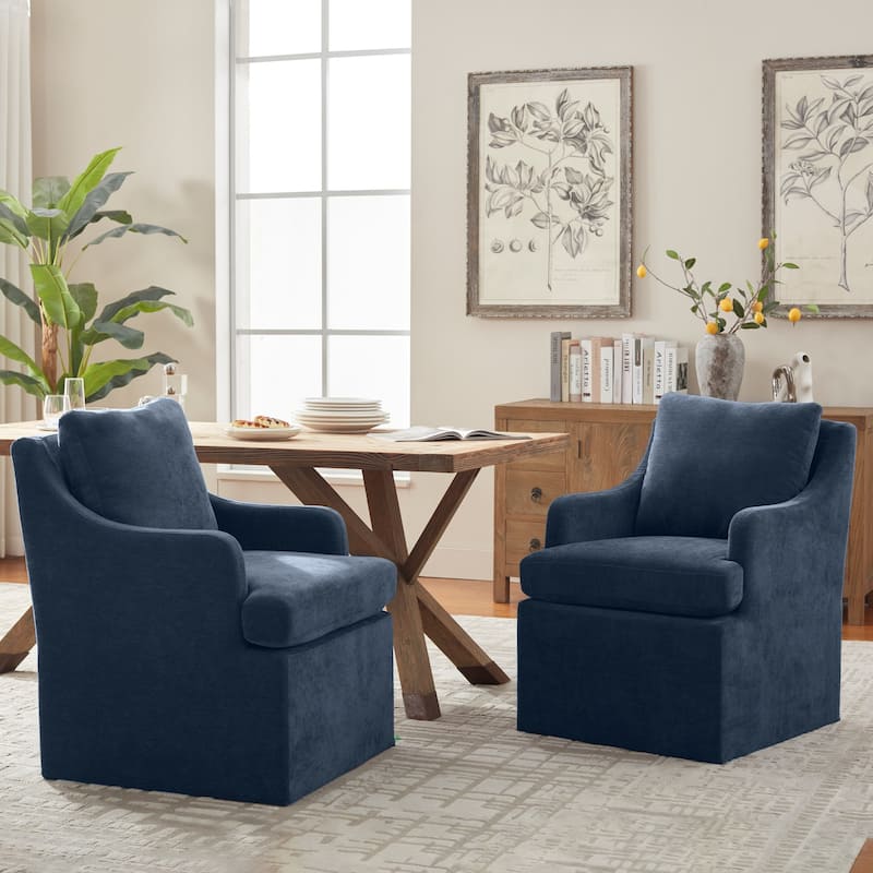 Upholstered Dining Chairs, Modern Kitchen Chairs Dinner Chairs with 4 Casters