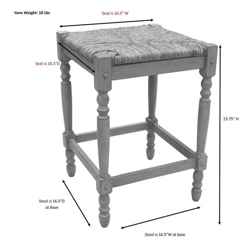 Walnut Finish 24-inch Counter Stool