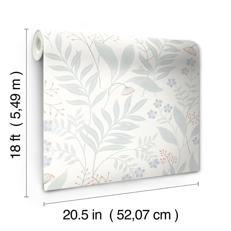 NuWallpaper Amanda Blue Green Peel and Stick Wallpaper