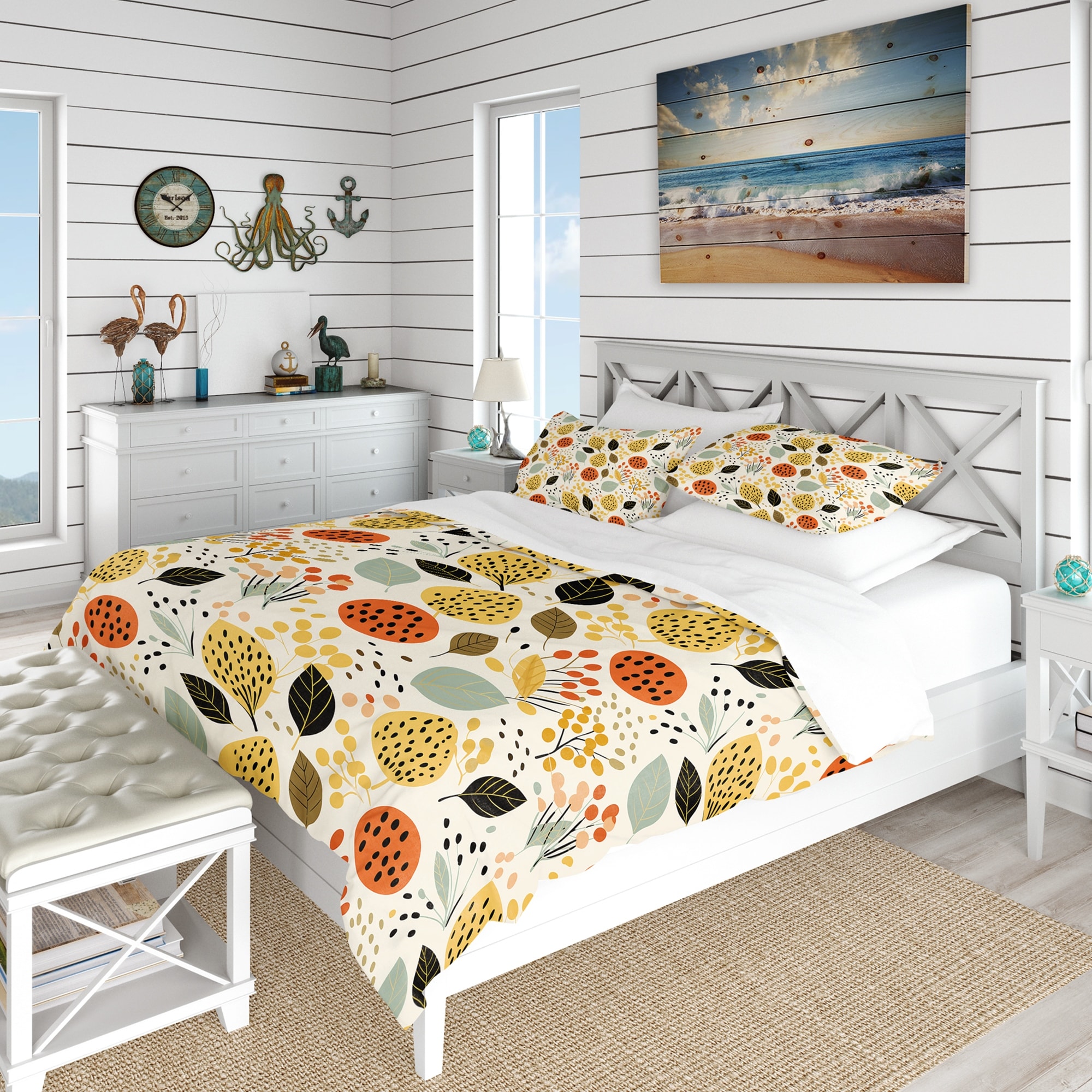 Floral Whimsy Colorful Cotton Reversible Quilt Bedding Set – Cozy Line Home  Fashions
