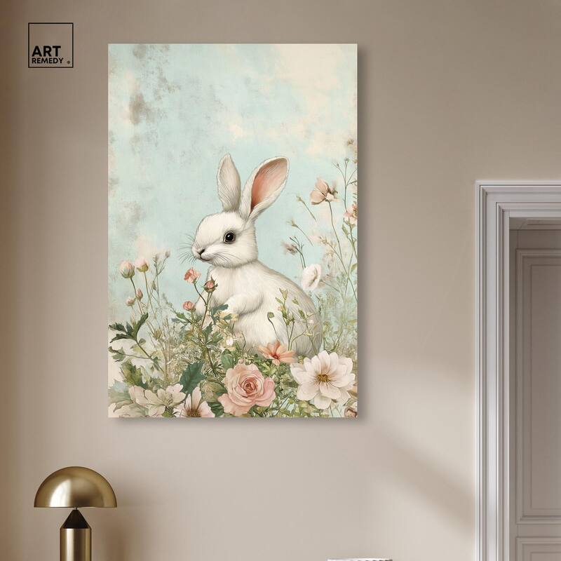 Easter Bunny Canvas by Art Remedy, Gallery Wrapped