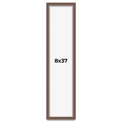 8x37 Shadow Box Frame Brown | 1.125 inches Deep Real Wood Rustic
