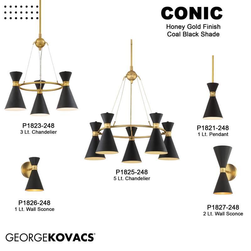 Kovacs Conic 5-1/2" Wide Single Light Mini Pendant with Glitter Gloss