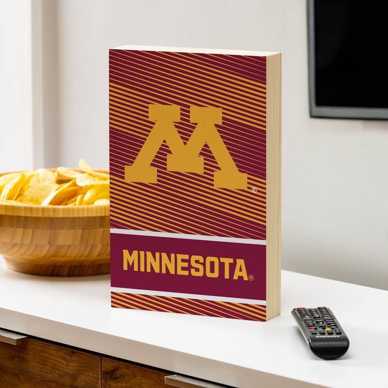 University of Minnesota Wooden Tabletop Mantel Shelf Sign - 8" x 12"