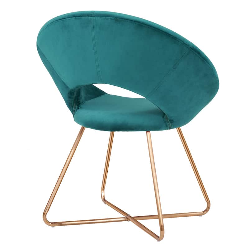 Modern Velvet Upholstered Accent Chair Vanity Leisure Chair