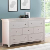 Contemporary Seven Drawers Wooden Dresser with Tapered Legs, White ...