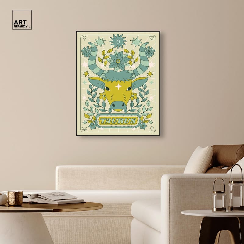Taurus Stars Card Canvas by Art Remedy