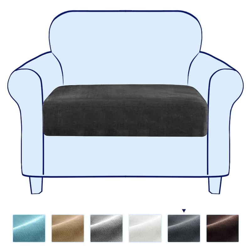Subrtex Armchair Cushion Covers Velvet Stretch Furniture Protector