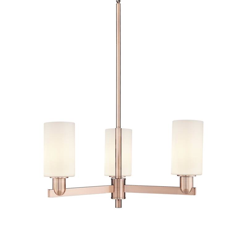 Innovations Lighting 716-3CR-11-26 Clymer Chandelier Clymer 3 Light - Antique Copper / Matte White