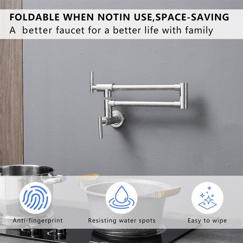 Wall Mount Commercial Pot Filler Faucet