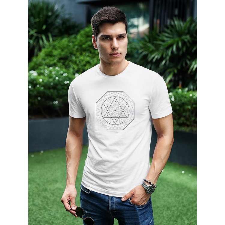 Cool Floral Abstract Geometry Tee Men's -Image by Shutterstock