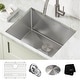 preview thumbnail 84 of 158, KRAUS Standart PRO Undermount Single Bowl Stainless Steel Kitchen Sink