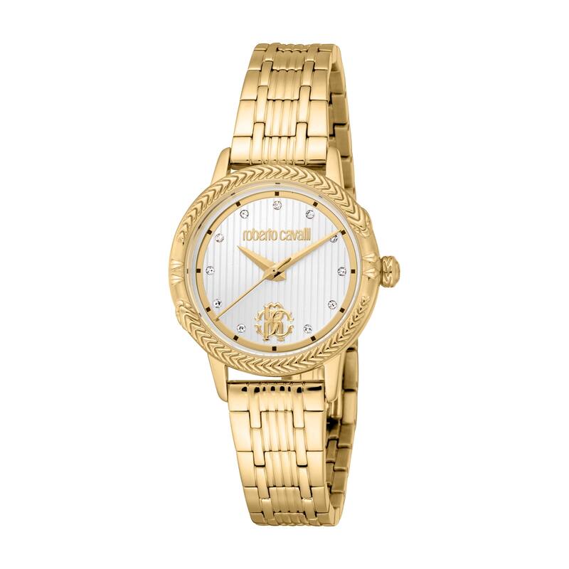 Roberto Cavalli Women RC5L094M0055 Quartz Watch - Gold-Tone