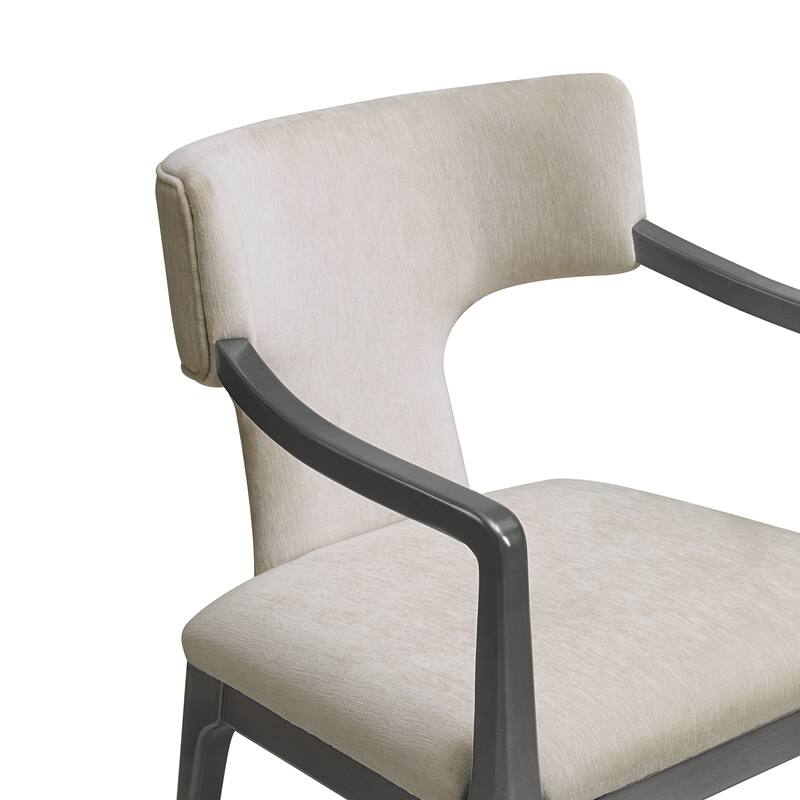 Eloria Chenille Wood Dining Room Armchair