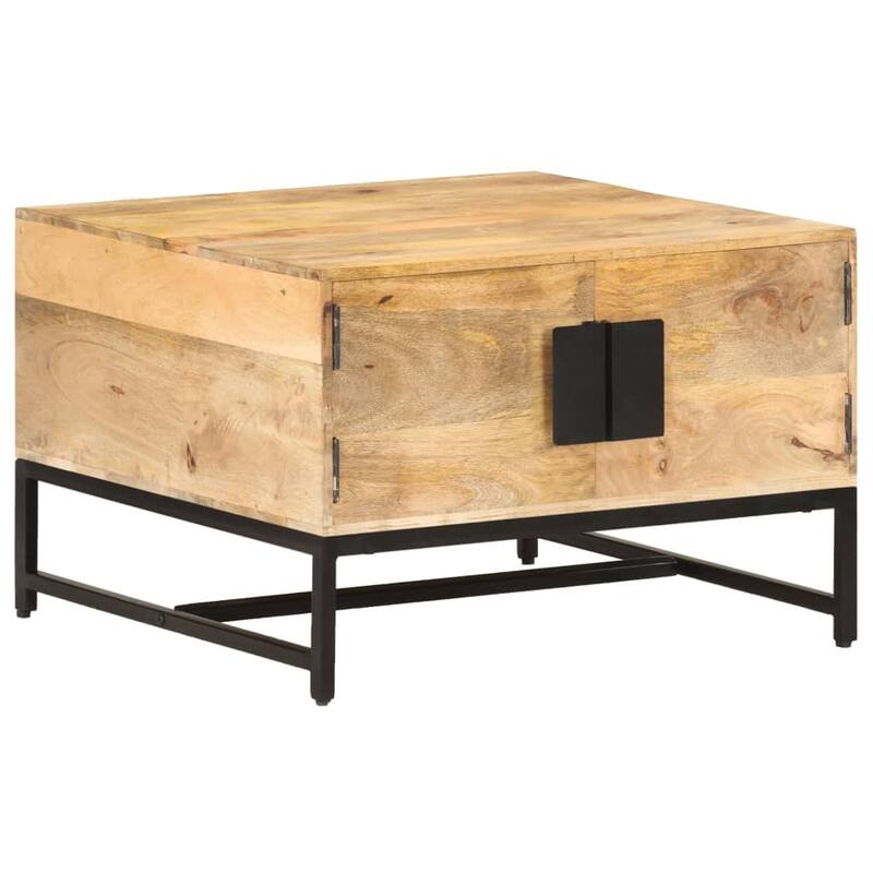 vidaXL Coffee Table 26.4"x26.4"x17.7" Solid Mango Wood