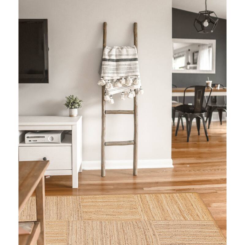 ECARPETGALLERY Flat-Weave Palas Denizli Tan Jute Rug - 5'5 x 7'8