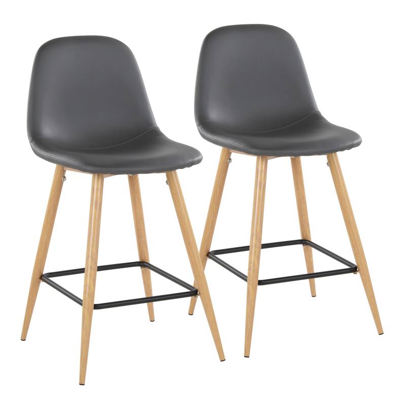 Carson Carrington Stone Natural Counter Stool - Set of 2