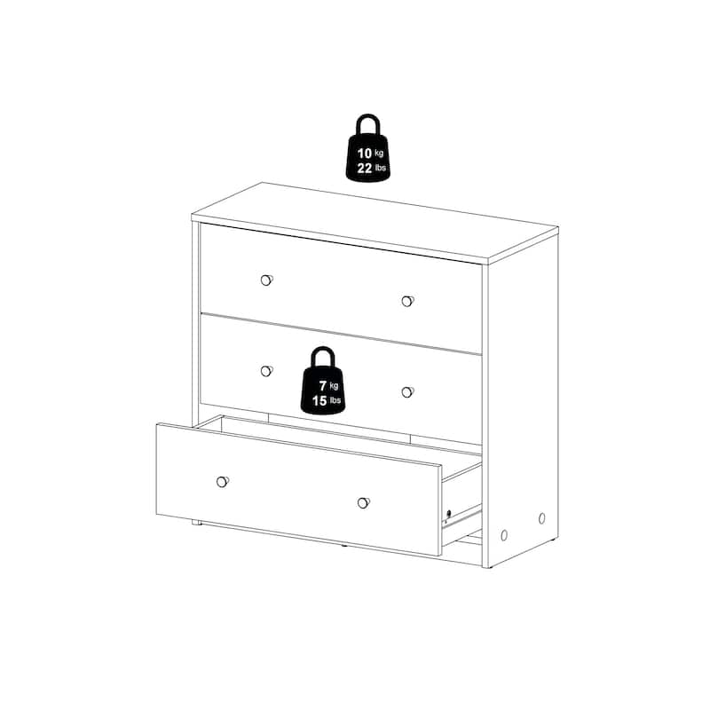 Porch & Den Zoe 3-drawer Engineered Wood Chest