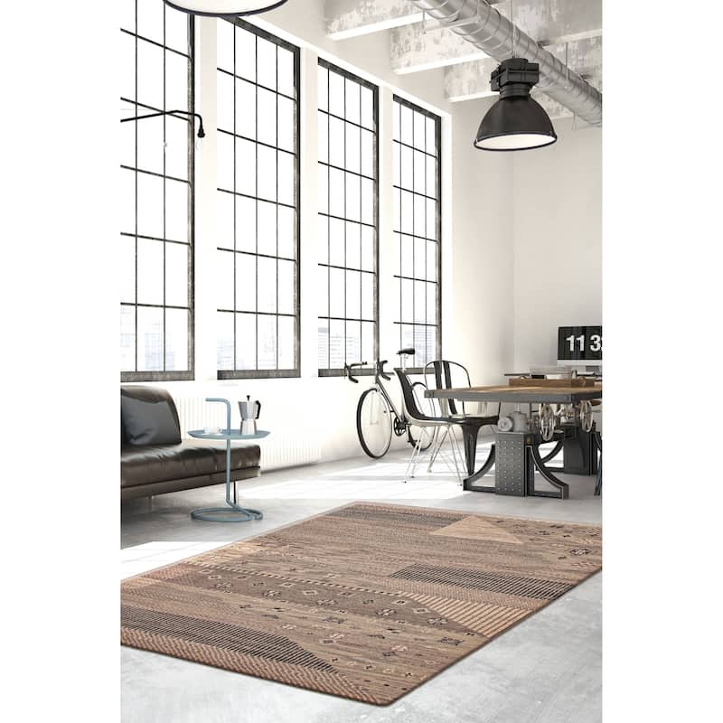 ECARPETGALLERY Hand-knotted Tangier Light Grey Wool Rug - 5'3 x 7'6