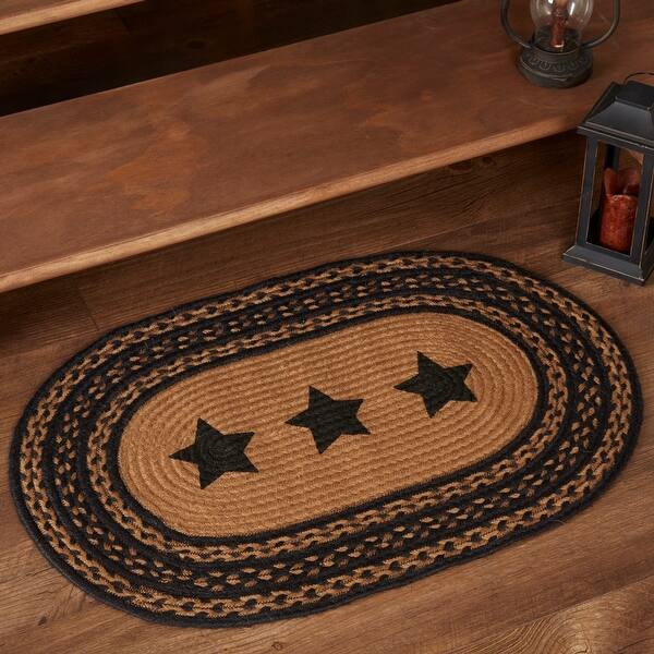 Shop Farmhouse Jute Stars Stenciled Rug 2 3 X 4 Overstock 19447030