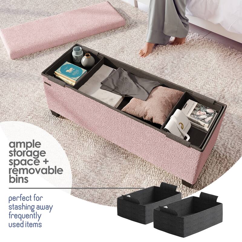Emperyan Storage Bench for Living Room, Small Ottoman Foot Rest