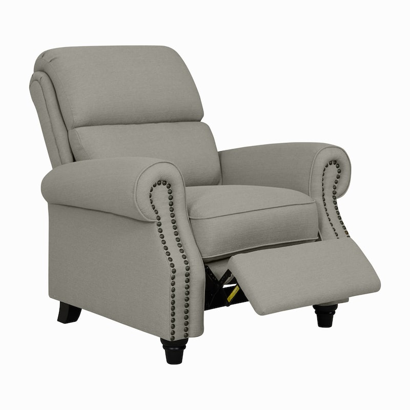 Copper Grove Jessie Linen Push-back Recliner Chair - Dove Grey