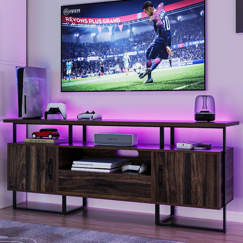 Industrial Media TV Stand Console Cabinet, Entertainment Center for Living Room - N/A