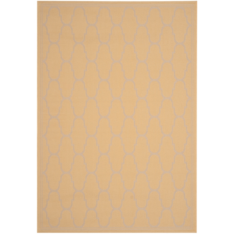SAFAVIEH Courtyard Sufia Waterproof Trellis Backyard Patio Rug - 5'3" x 7'7" - Yellow/Beige