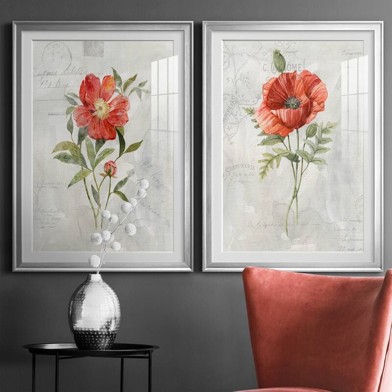 Linen Peony Premium Framed Print - Ready to Hang
