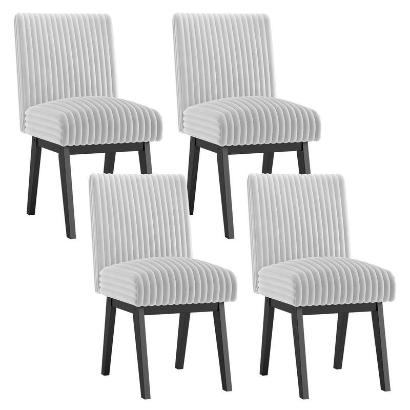 Costway Dining Chairs Set of 2/4 with Padded Seat, Rubber Wood Legs & - 4 PCS - Set of 4