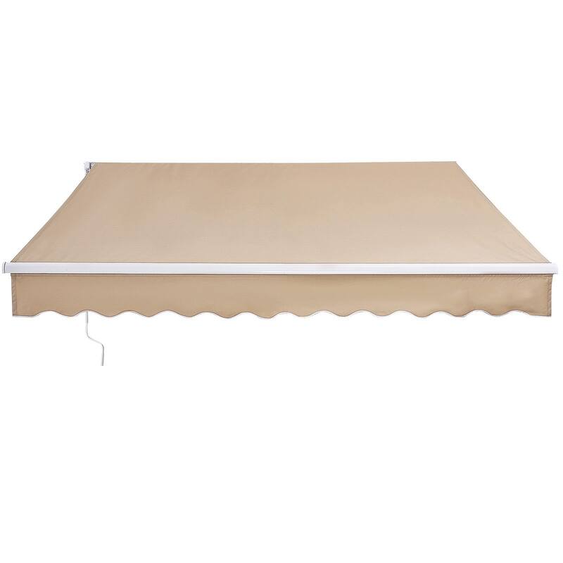 Manual Outdoor Awning Sun Shade for Patio, Balcony, Backyard