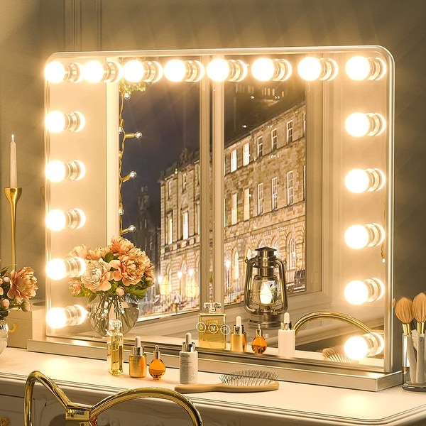 Hollywood Makeup Vanity Mirror with Replaceable LED Bulbs USB Charging Port 10X Magnification Tabletop Wall Mounted On Sale Bed Bath Beyond 35756031
