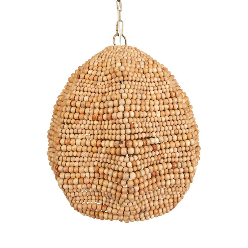 Uttermost Kauri 1 Light Wooden Bead Pendant - N/A