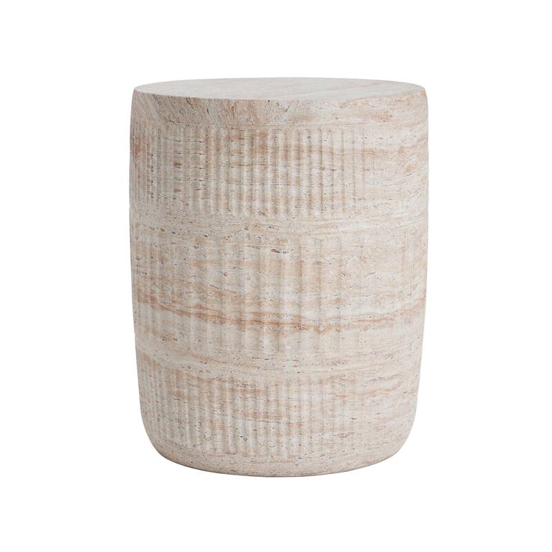 Travis Outdoor Lightweight Concrete Side Table by Christopher Knight Home