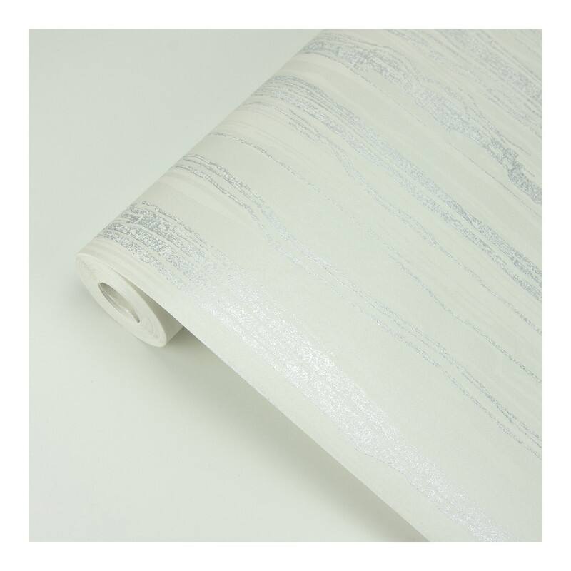 Brewster Nova Platinum Faux Wood Wallpaper - 21 x 396 x 0.025