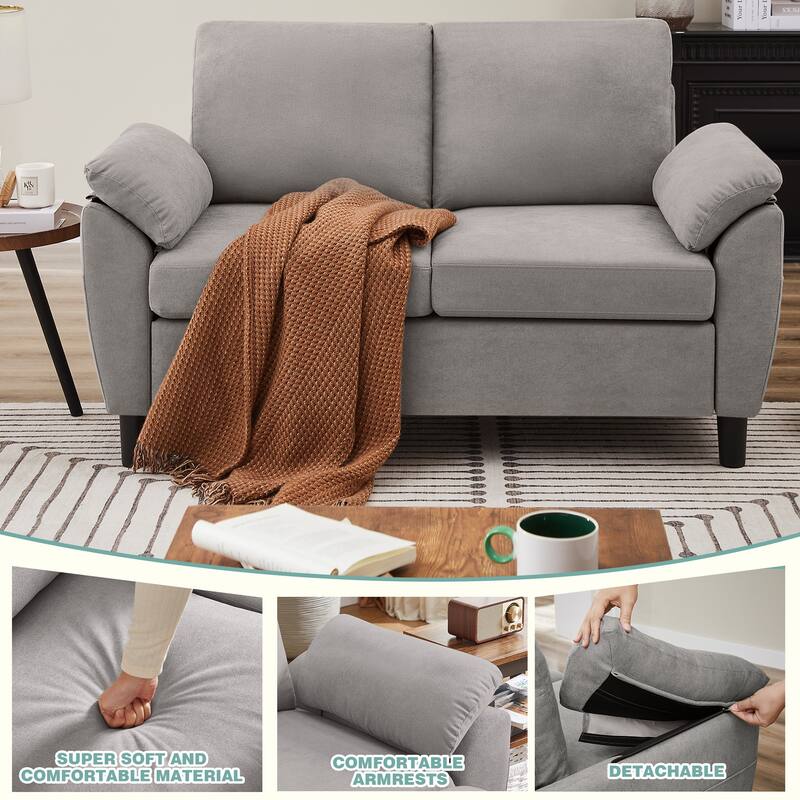 4-Piece Living Room Sectional Sofa Set with Loveseat and Chair