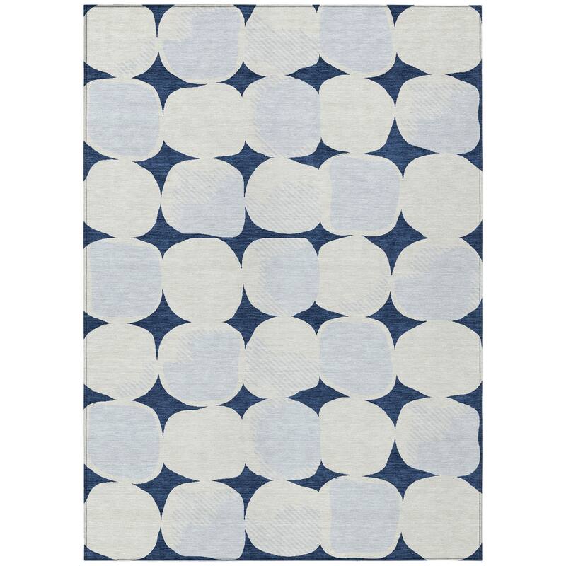 HomeRoots Abstract Transitional Rectangle Outdoor Rug