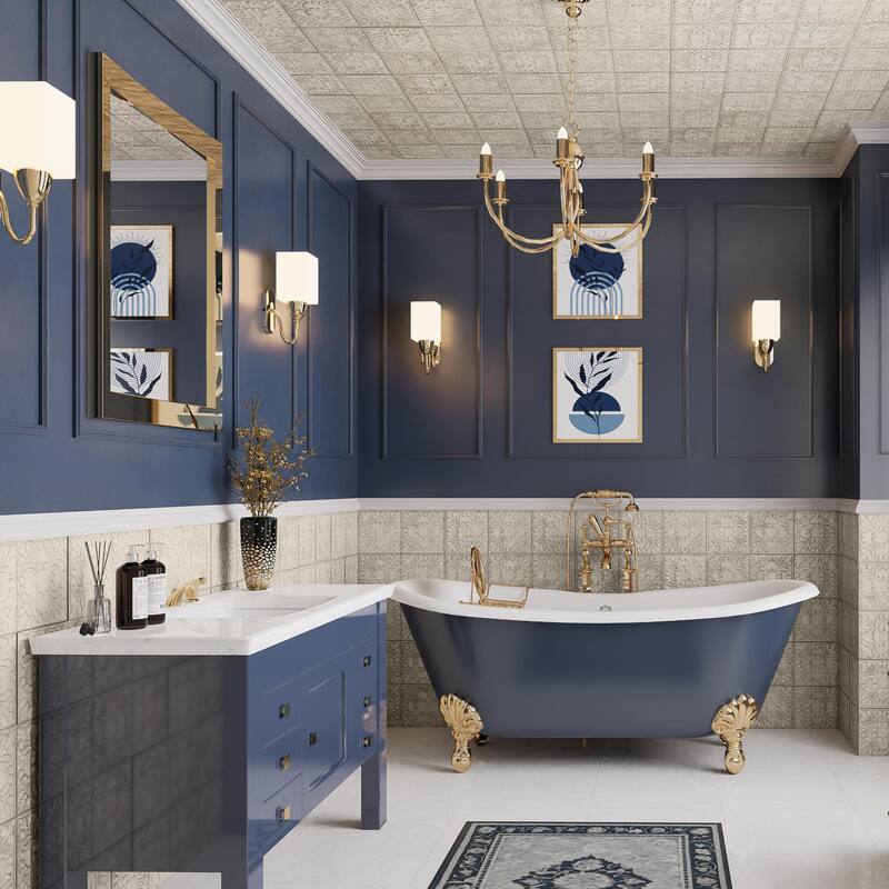 Merola Tile Victorian Tin Zinc 17-3/8" x 17-3/8" Porcelain Wall Tile - Case (6 Tiles)