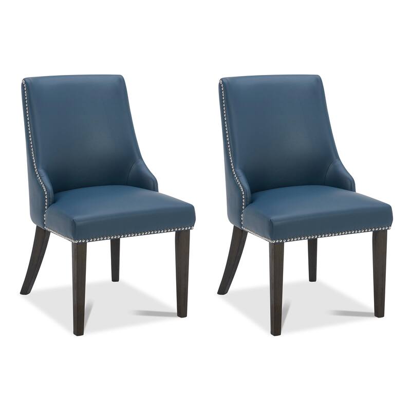 Spruce & Spring Enzo Upholstered Dining Chair Set of 2 - Blue