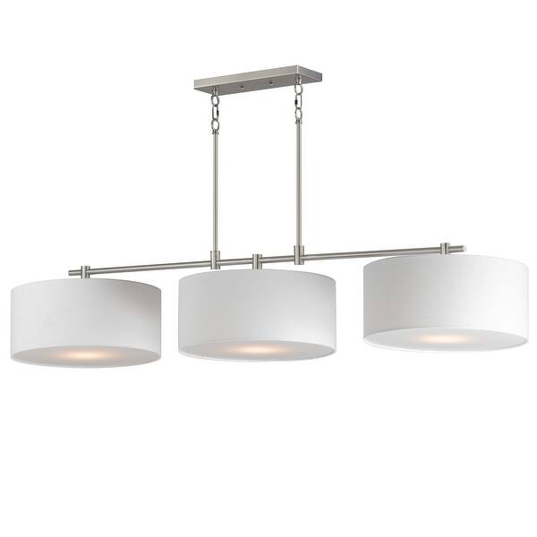 slide 2 of 4, Maxim 10017WL Bongo 3 Light 60" Wide Linear Pendant Satin Nickel
