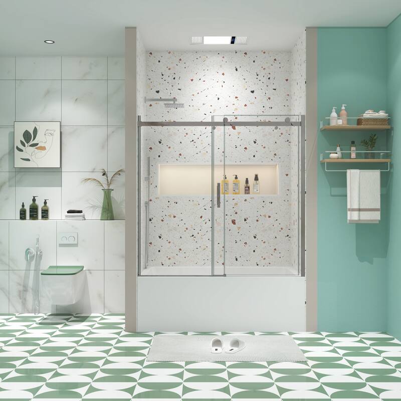 Premium Quality Sliding Shower Door for Bathtubs, Enhancing Bathroom Aesthetics