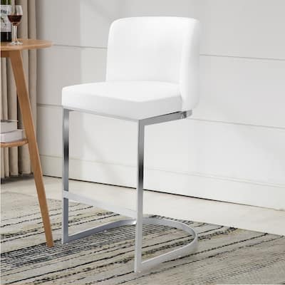 26" Upholstered Bar Stools, Counter Height Stools - 18.11"W x 19.69"D x 37.4"H