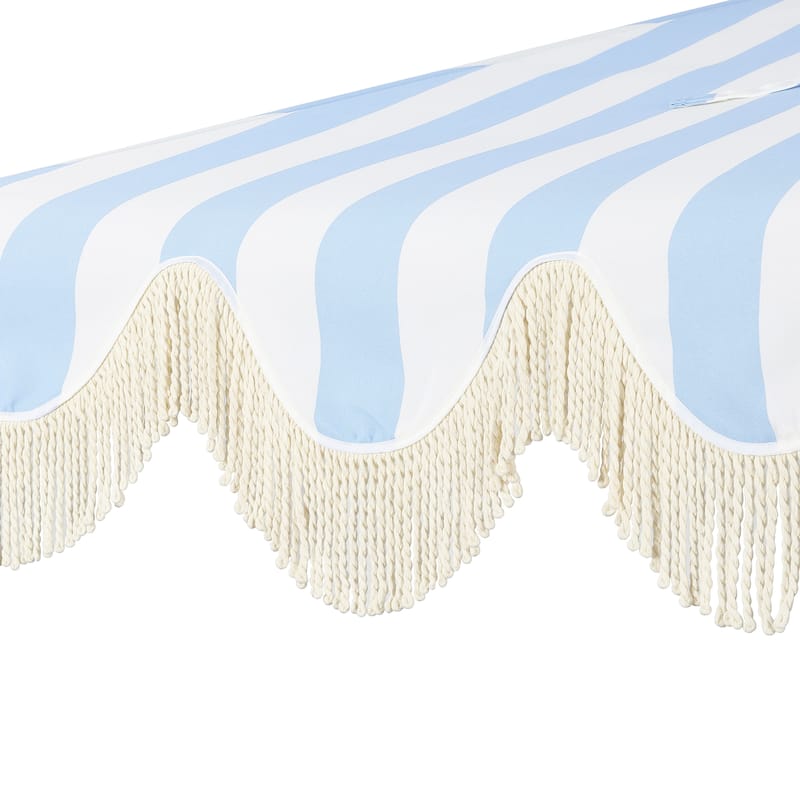 9ft Half Market Umbrella, Scalloped, Crank, Tilt, UV, by JONATHAN Y