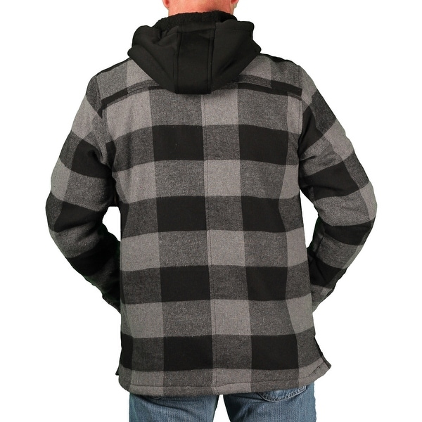 buffalo men's sherpa lined hooded sweatshirt