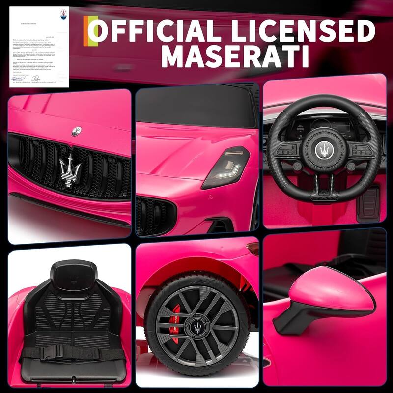 12V Battery Powered Motorized Licensed Maserati Gran Cabrio, Ride On Car Toy